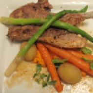 Roasted Lamb Chops with Carrot Puree