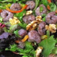 Blueberry Shrimp Walnut Salad with Lemon Vinaigrette